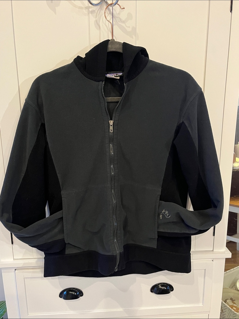 Patagonia Black Full-Zip Hooded Bomber Jacket